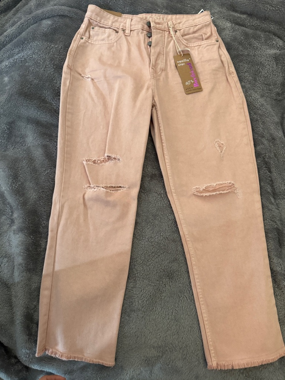 Vanilla Star Straight-Leg Jeans in Dusty Blush